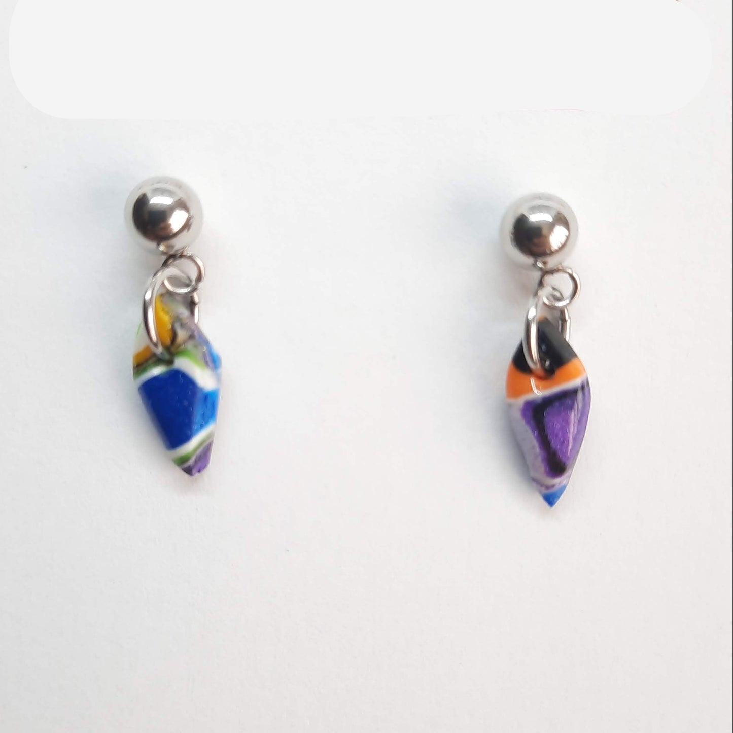 Pendientes Fantasy Arcoíris con Base Acero