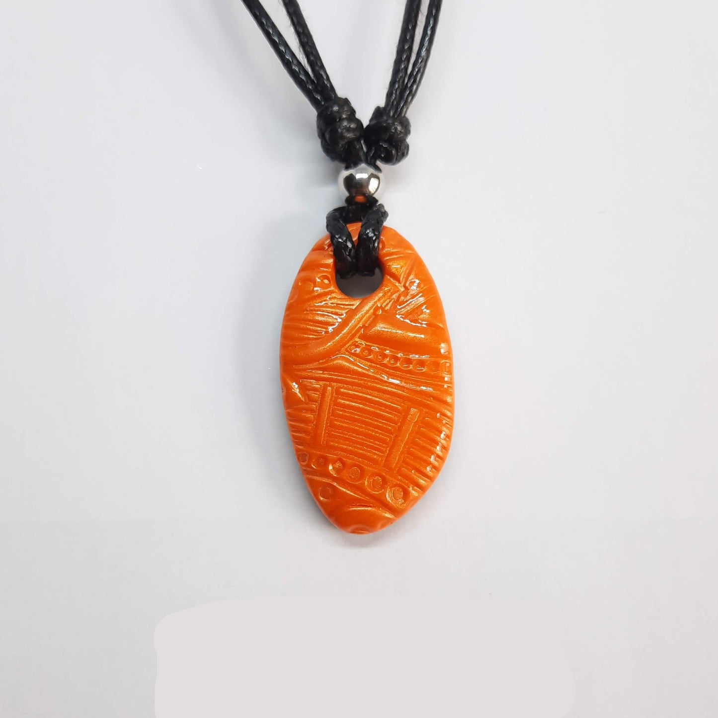 Colgante Ovalado Pequeño Naranja