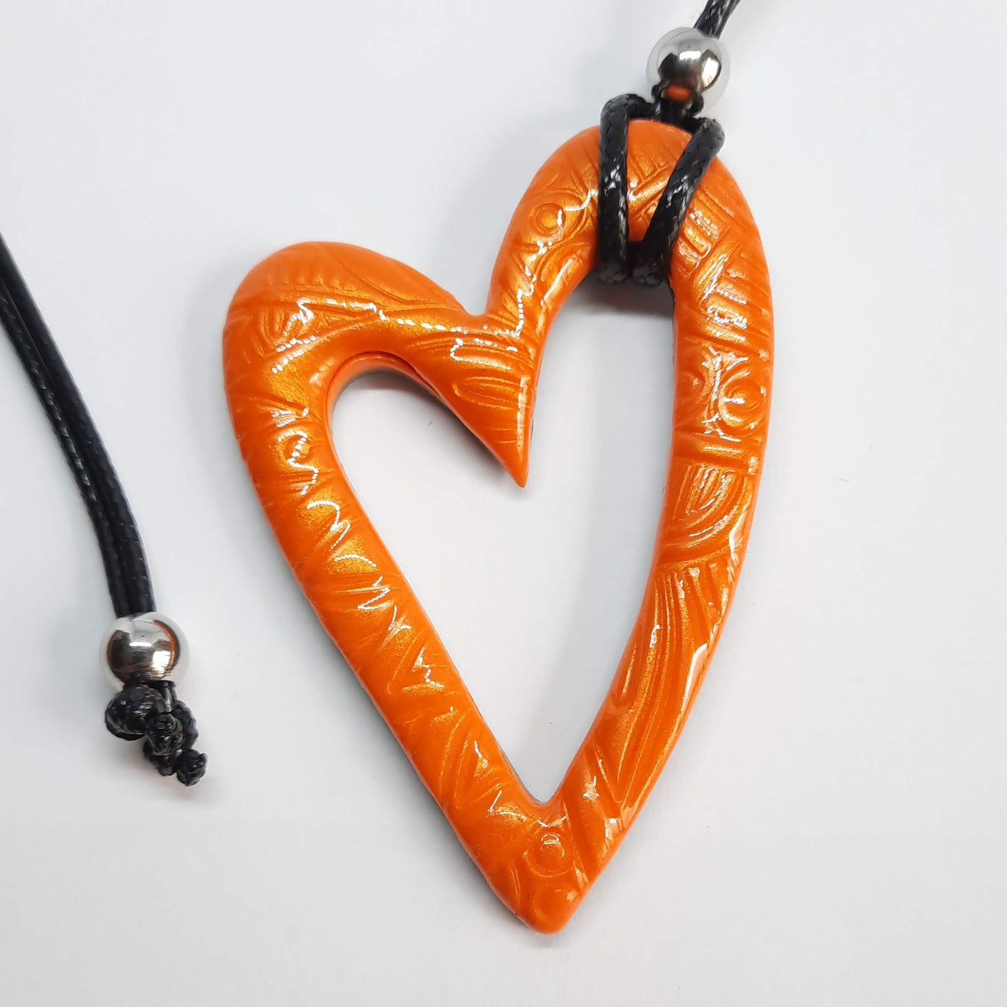 Colgante Corazón Grande Naranja