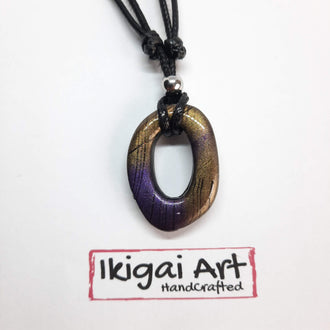 Colgante Ovalado Pequeño Labradorita Violeta