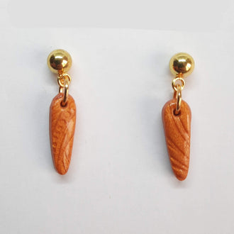 Pendientes Fantasy Herrumbre con Base Dorada