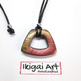 Colgante Trapecio Pequeño Labradorita Violeta