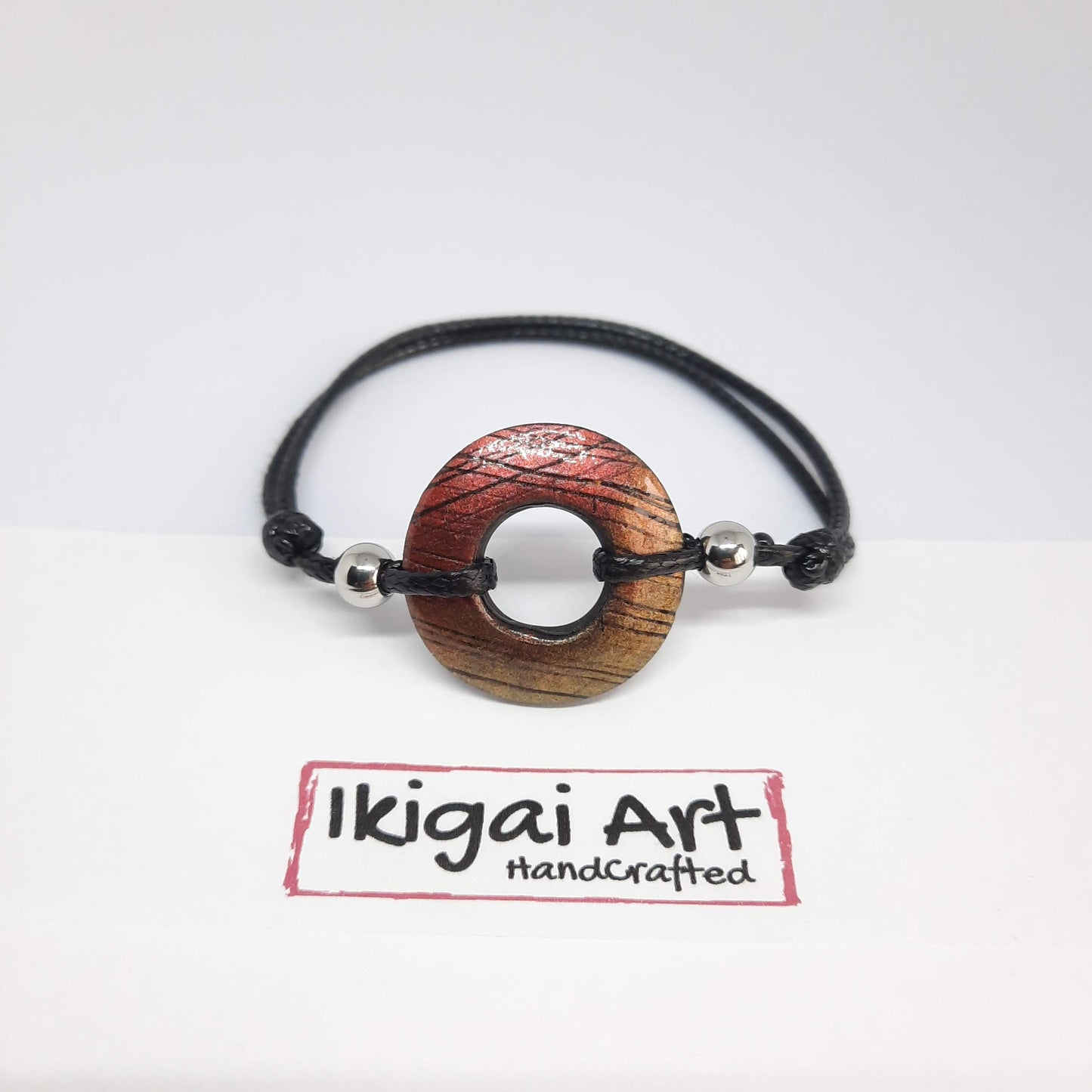 Pulsera Donut Labradorita Violeta
