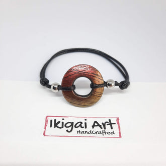 Pulsera Donut Labradorita Violeta