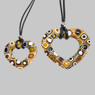 Colgante Corazón Amarillo Antiguo