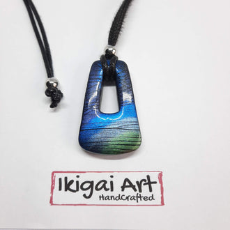 Colgante Trapecio Labradorita Azul