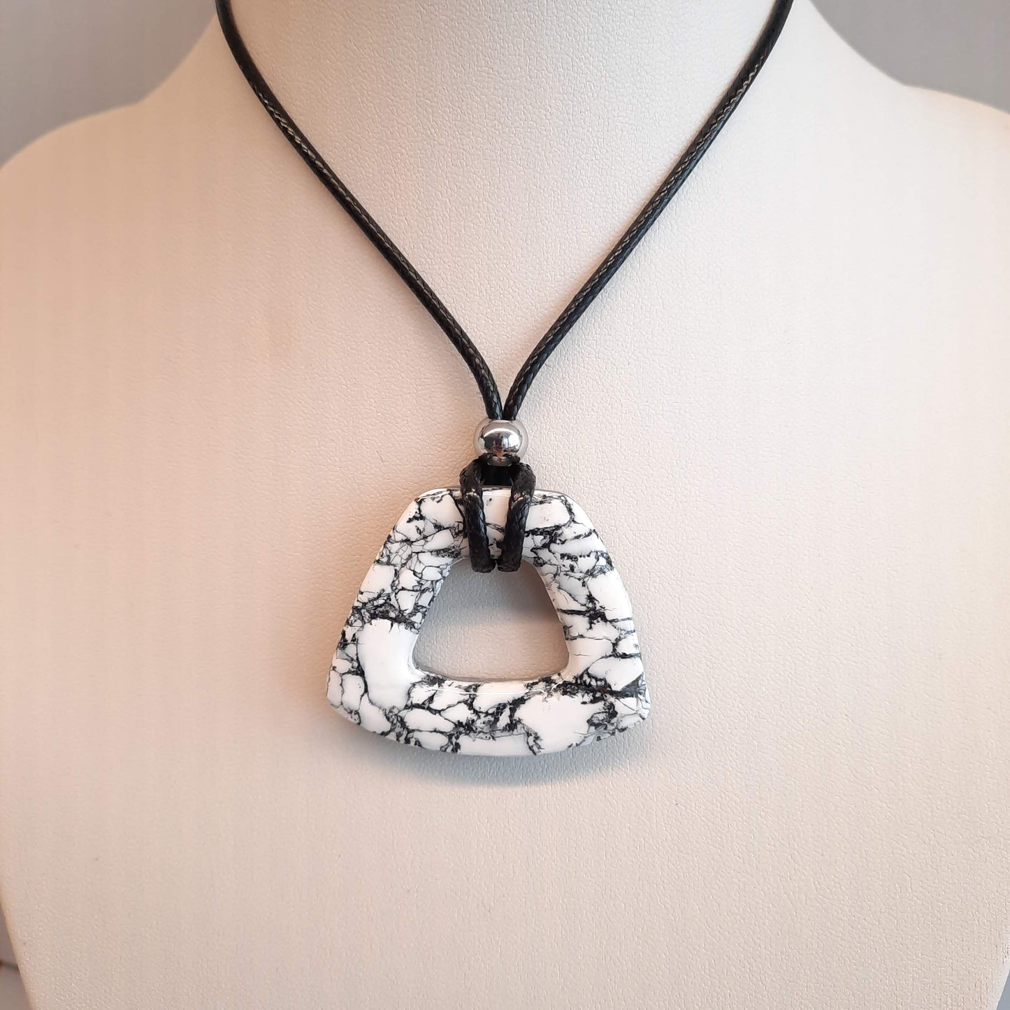 Colgante Trapecio Mediano Blanco Mármol