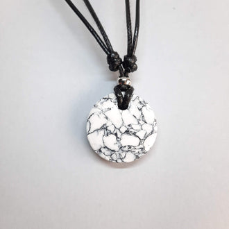 Colgante Redondo Pequeño Blanco Mármol