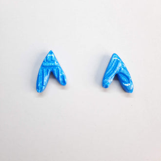 Pendientes Botón Fantasy Azul