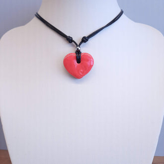 Colgante Corazón Pequeño Rosa Neon