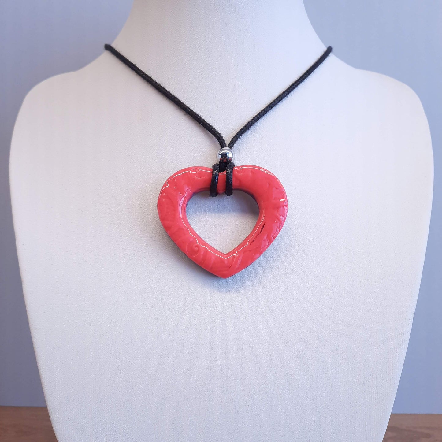 Colgante Corazón Mediano Rosa Neon