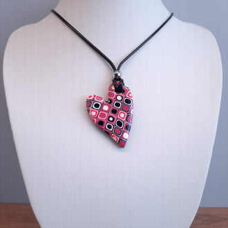 Colgante Corazón Mediano Rosa Verano