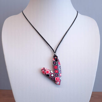 Colgante Corazón Mediano Rosa Verano