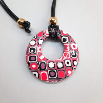 Colgante Redondo Mediano Rosa Verano