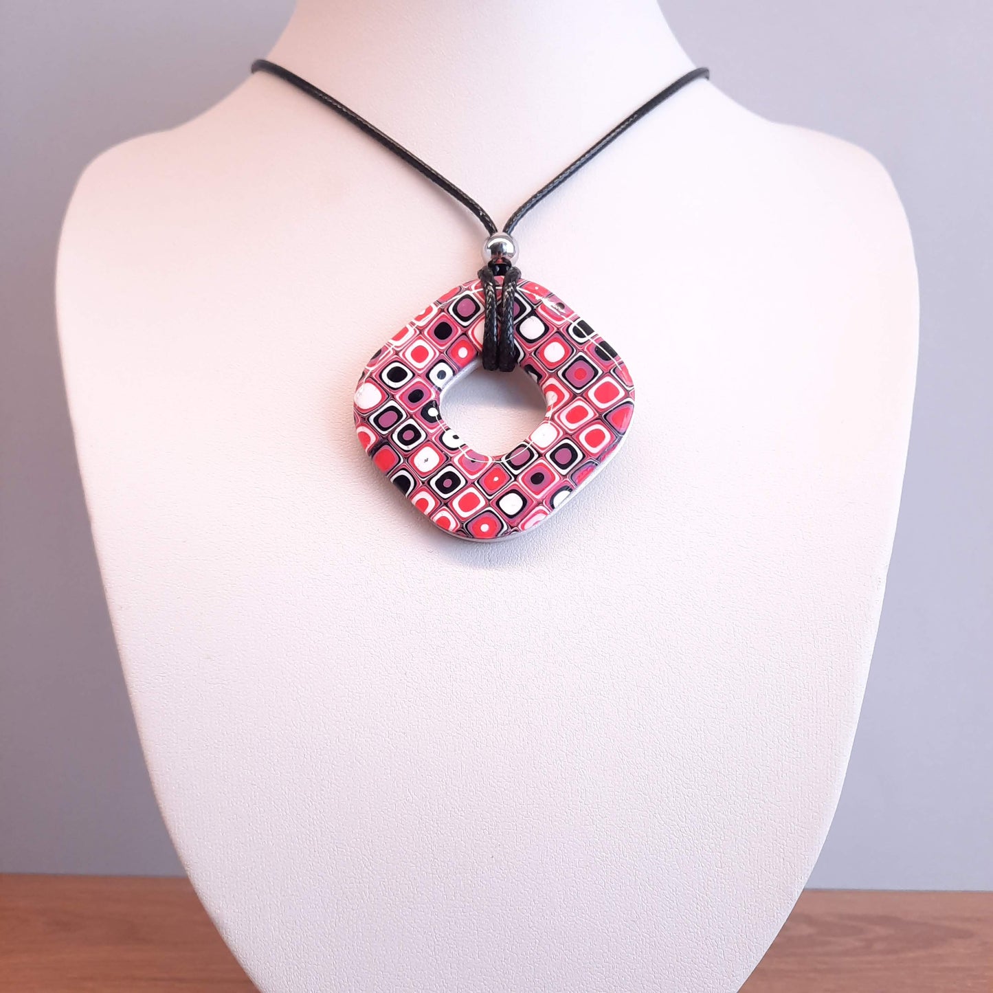 Colgante Donut Cuadrado Grande Rosa Verano