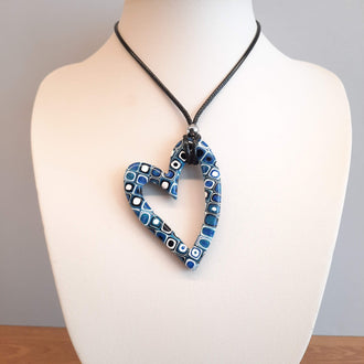 Colgante Corazón Grande Pasión Azul