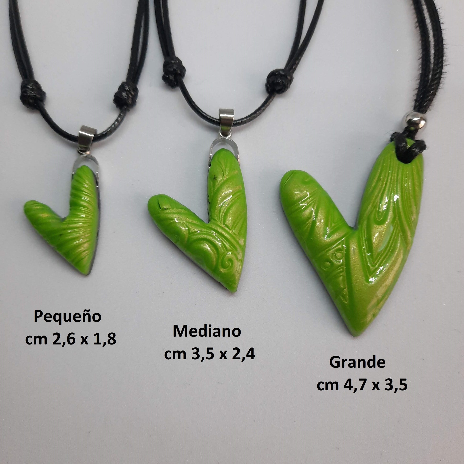 Colgante Corazón Delgado Verde