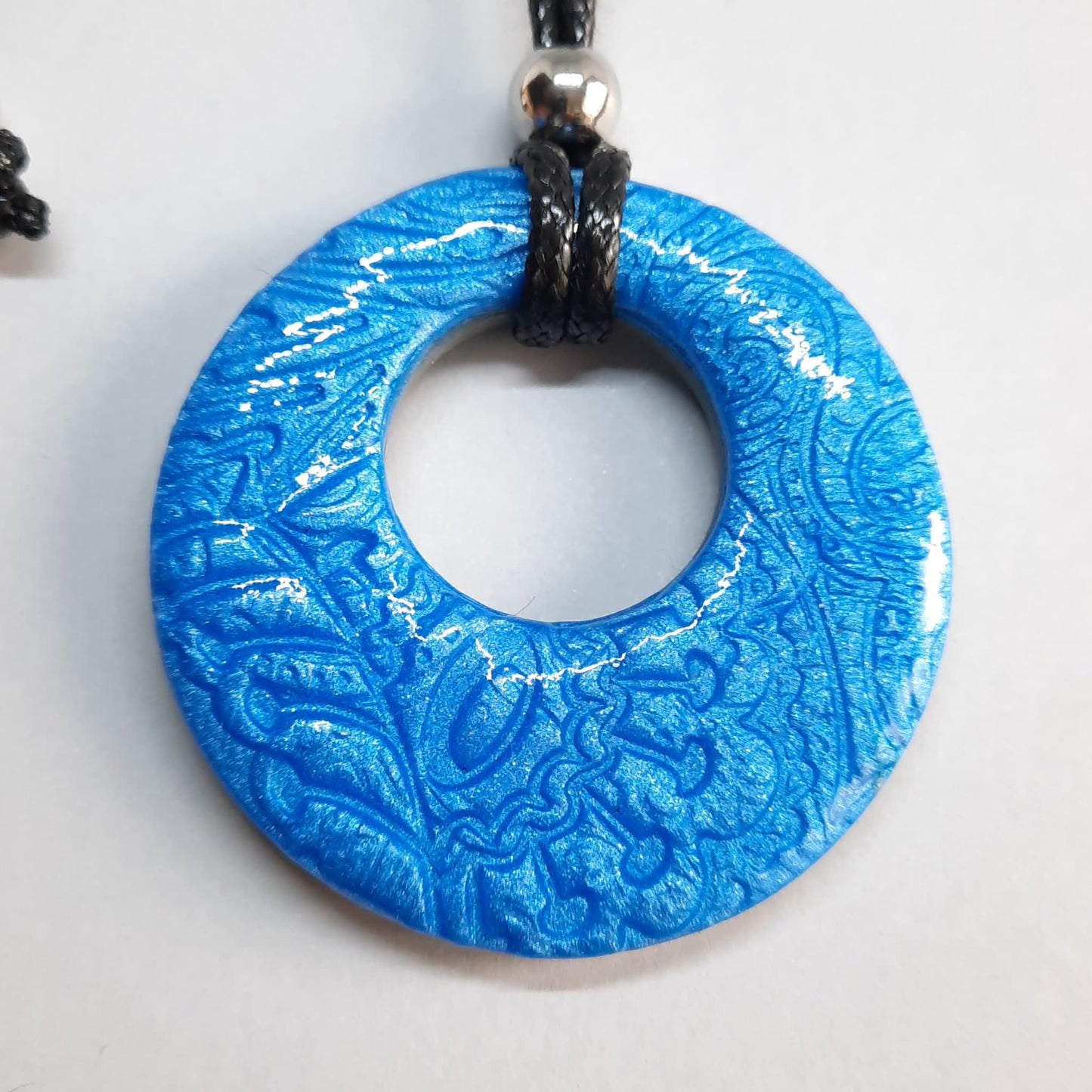 Colgante Círculo Grande Azul