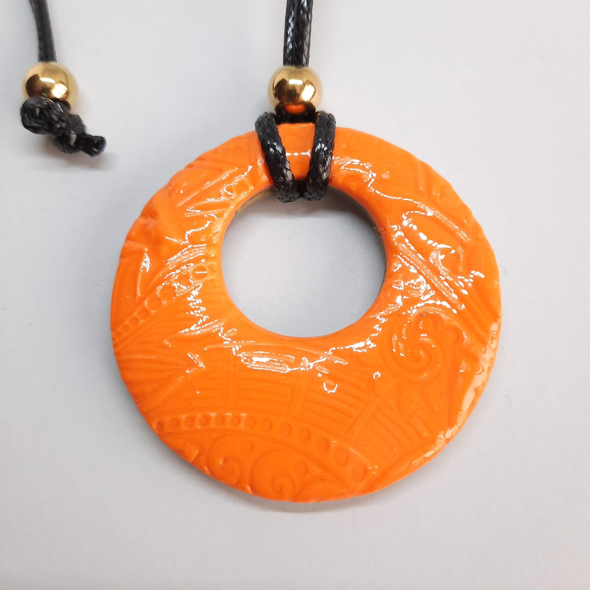 Colgante Círculo Grande Naranja
