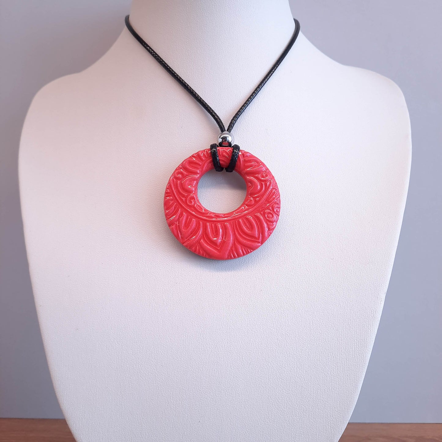 Colgante Circulo Grande XL Rojo
