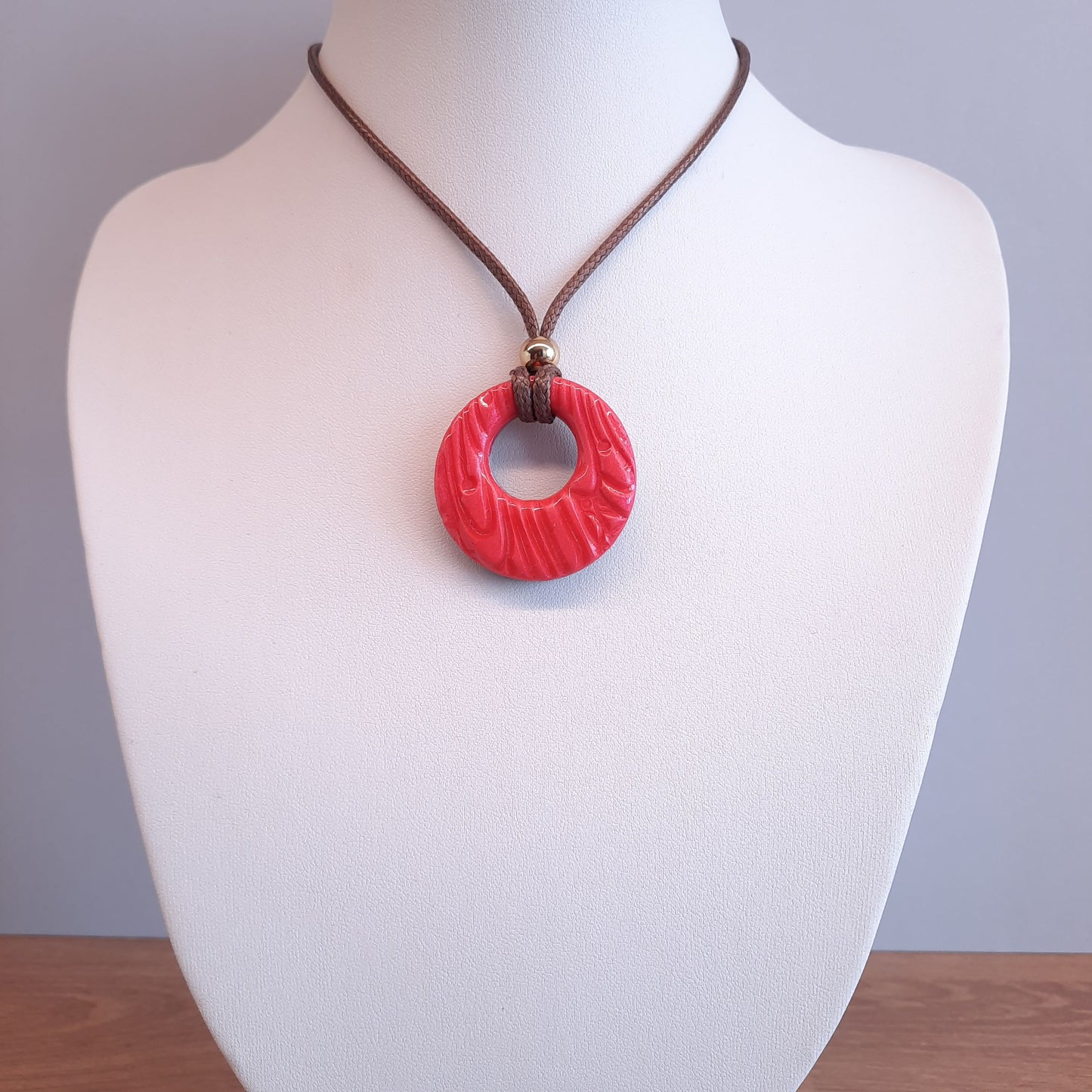 Colgante Circulo Mediano Rojo