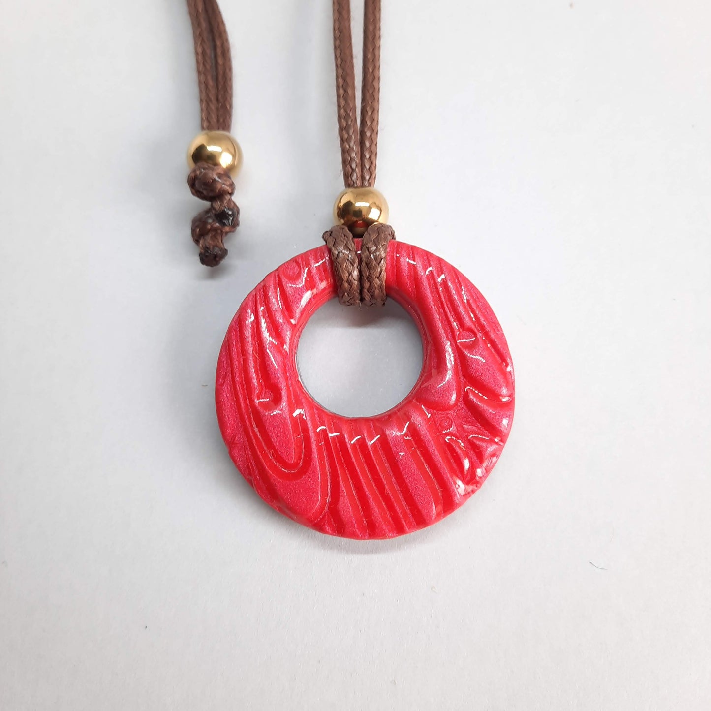 Colgante Circulo Mediano Rojo