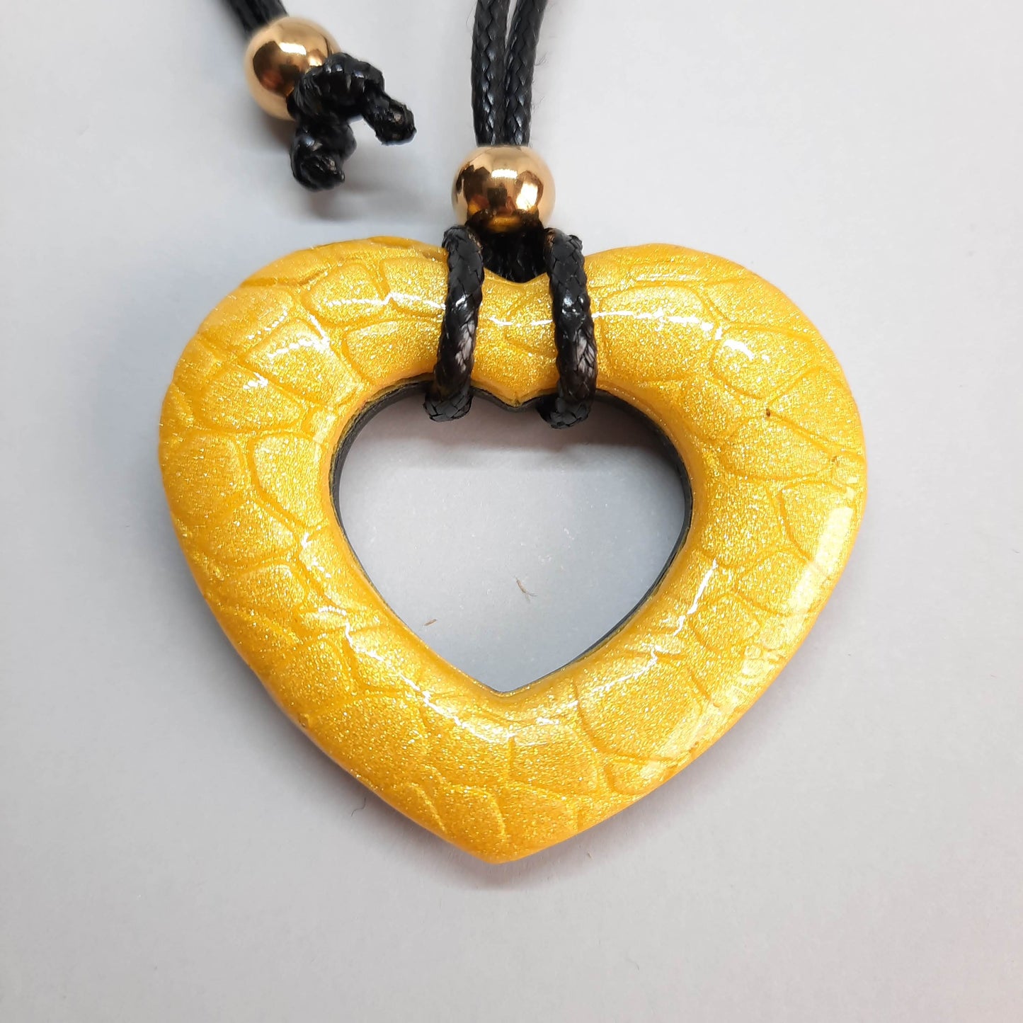 Colgante Corazón Alma Grande Amarillo