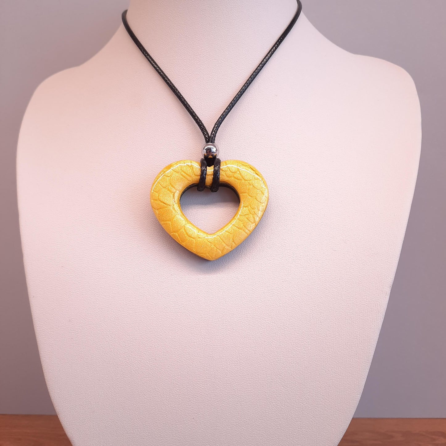 Colgante Corazón Alma Grande Amarillo