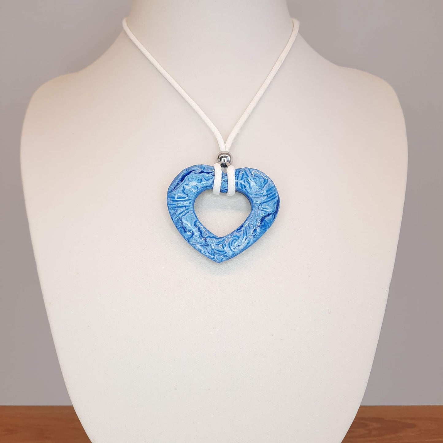 Colgante Corazón Alma Grande Azul