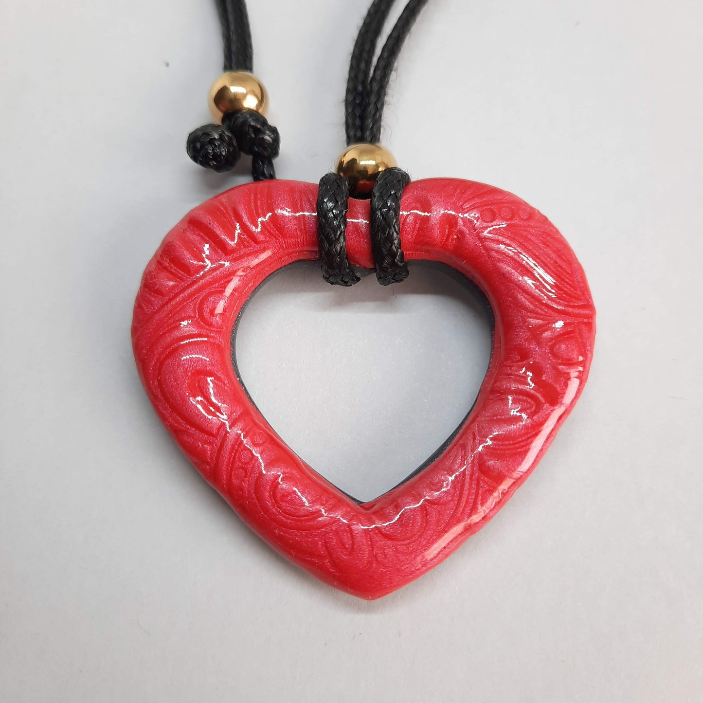 Colgante Corazón Alma Grande Rojo