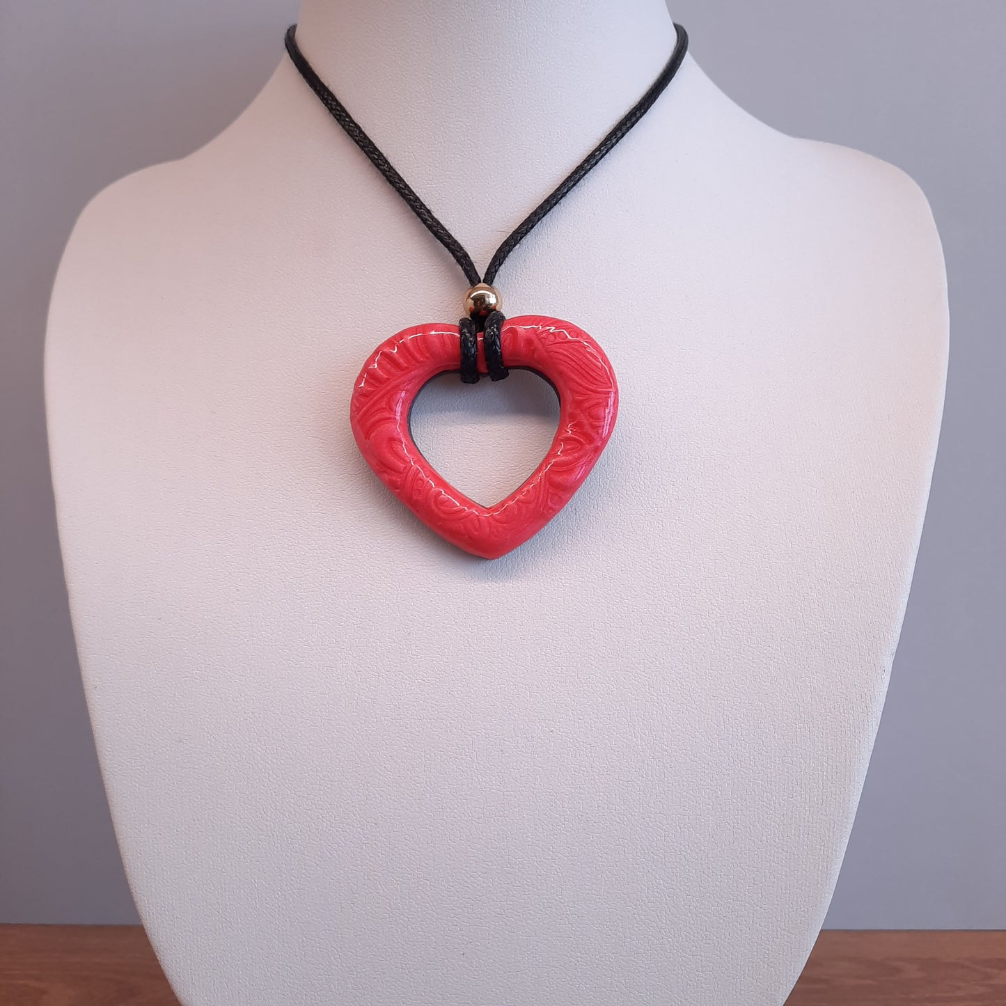 Colgante Corazón Alma Grande Rojo