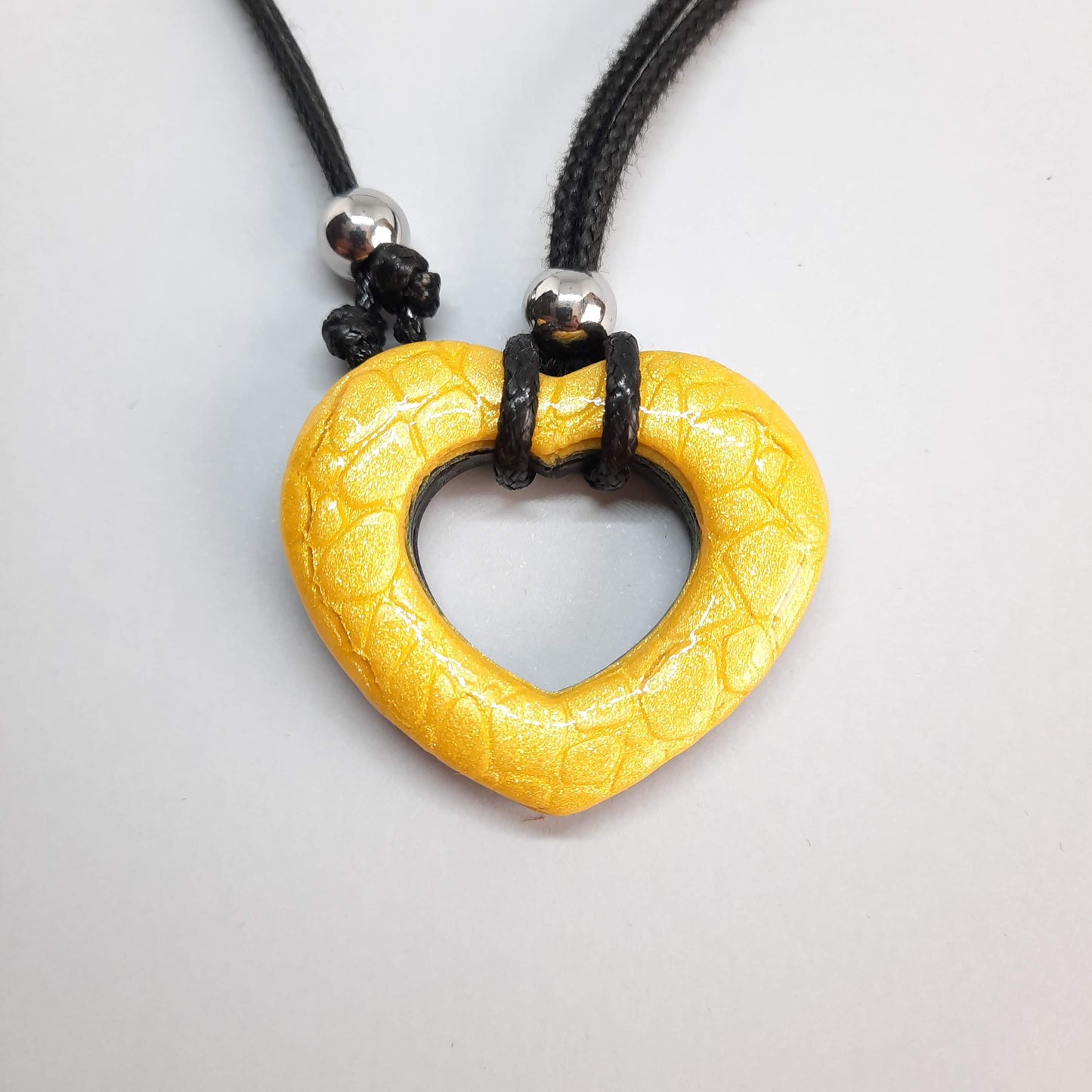 Colgante Corazón Alma Mediano Amarillo