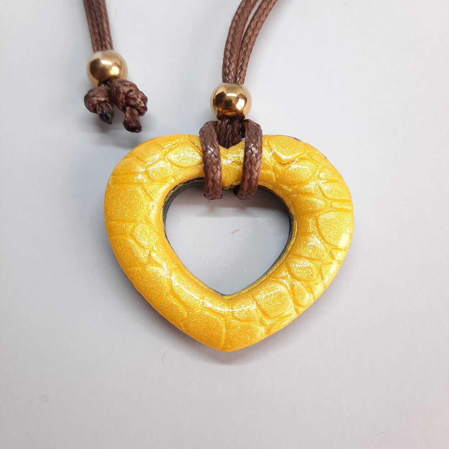 Colgante Corazón Alma Mediano Amarillo