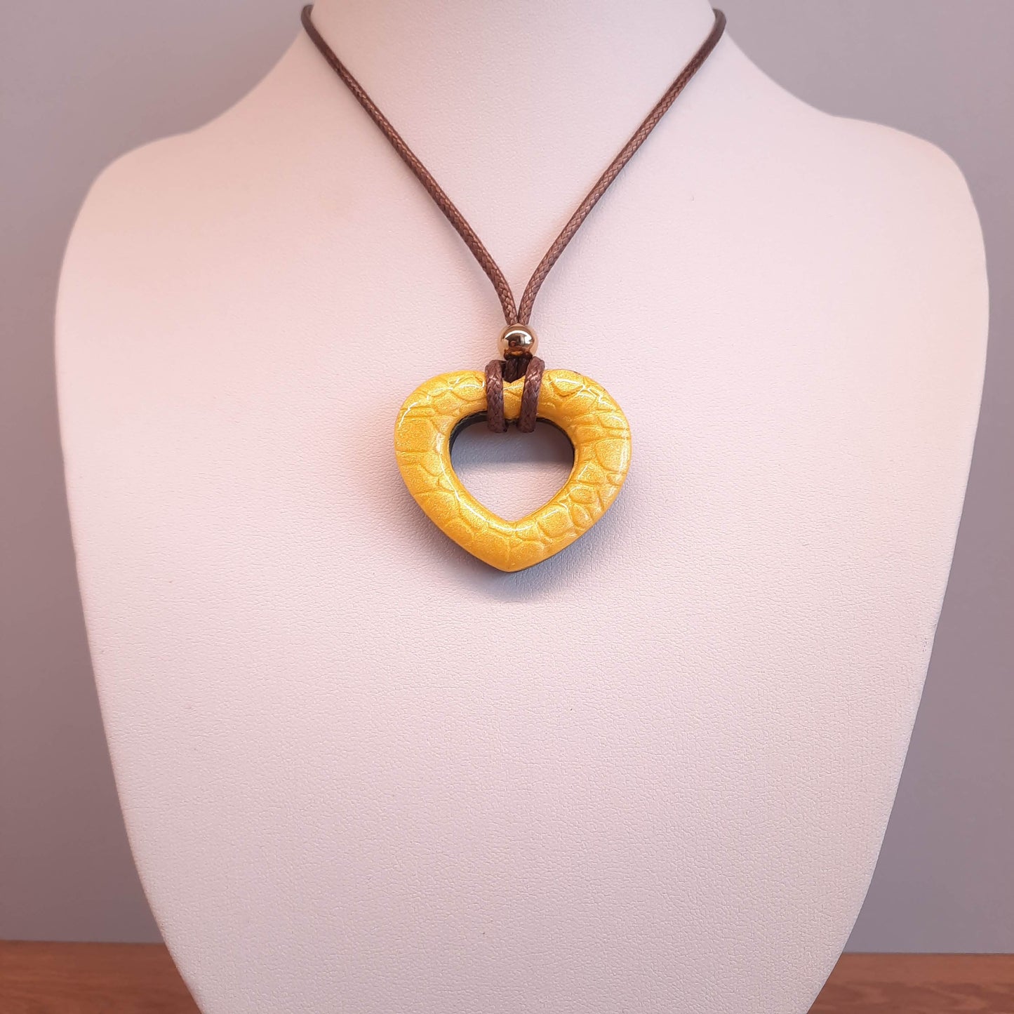 Colgante Corazón Alma Mediano Amarillo