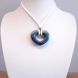 Colgante Corazón Alma Mediano Labradorita Azul