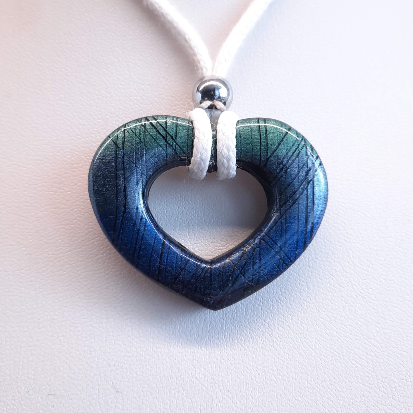 Colgante Corazón Alma Mediano Labradorita Azul