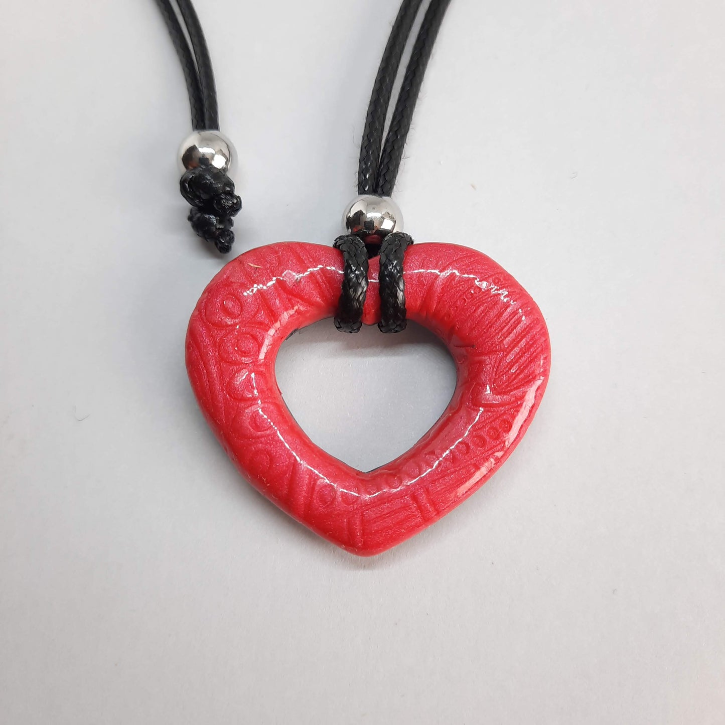 Colgante Corazón Alma Mediano Rojo