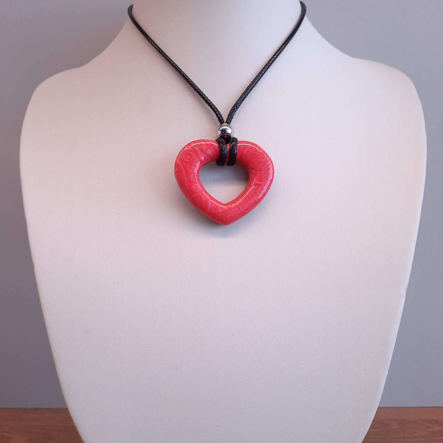Colgante Corazón Alma Grande Rojo