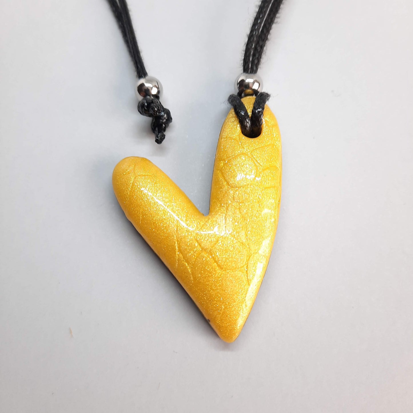 Colgante Corazón Delgado Amarillo