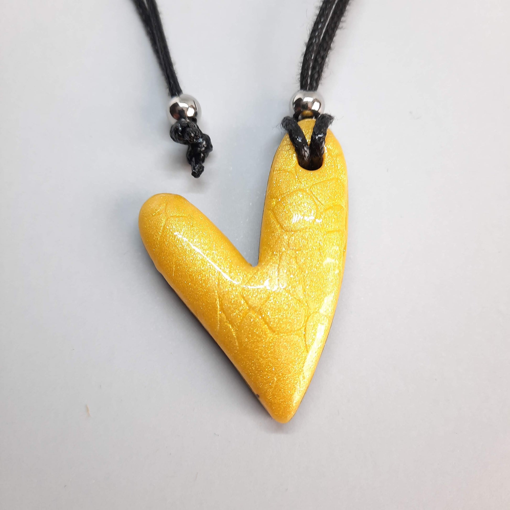 Colgante Corazón Delgado Amarillo