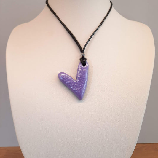 Colgante Corazón Delgado Lila