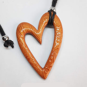 Colgante Corazón Hueco Grande Herrumbre