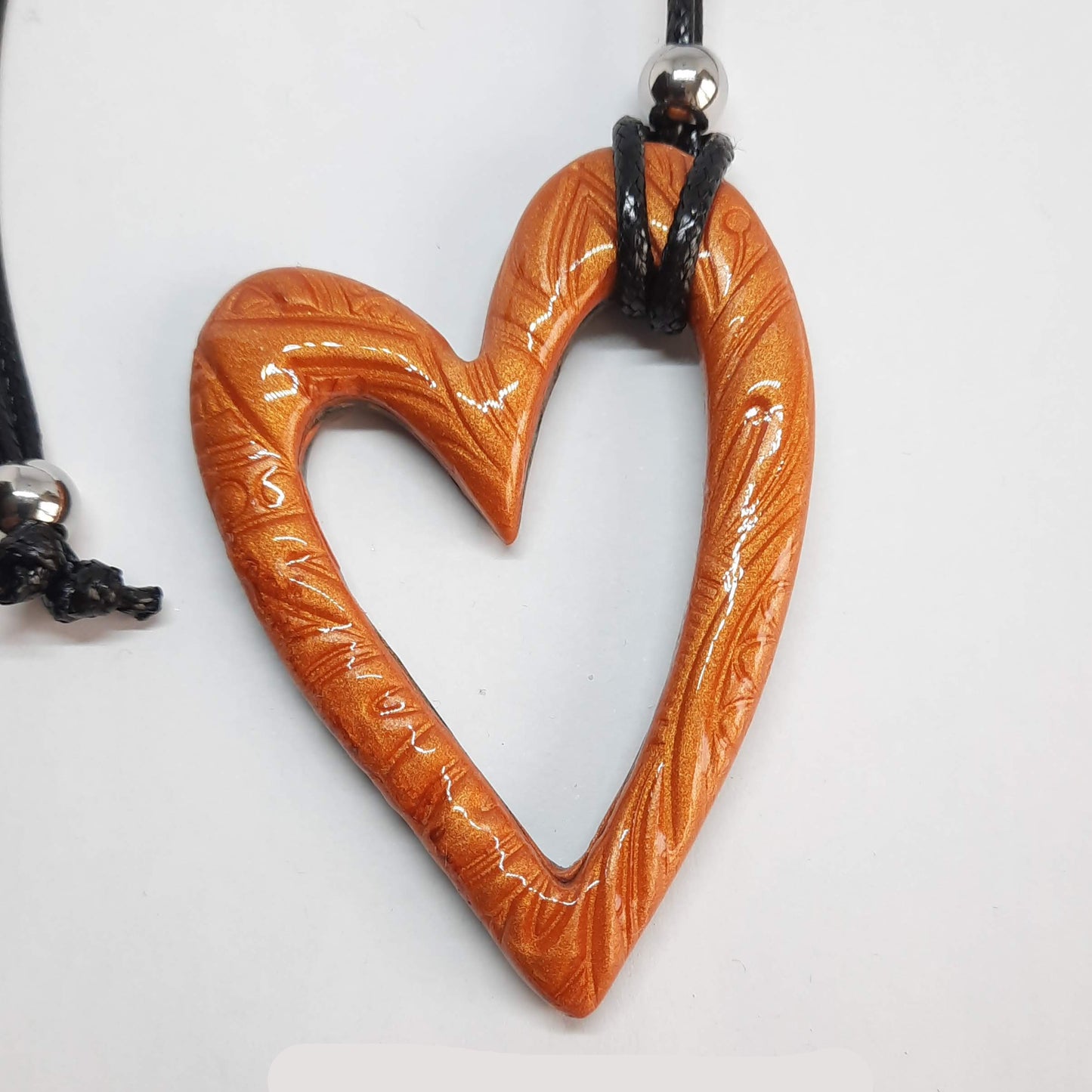 Colgante Corazón Hueco Grande Herrumbre