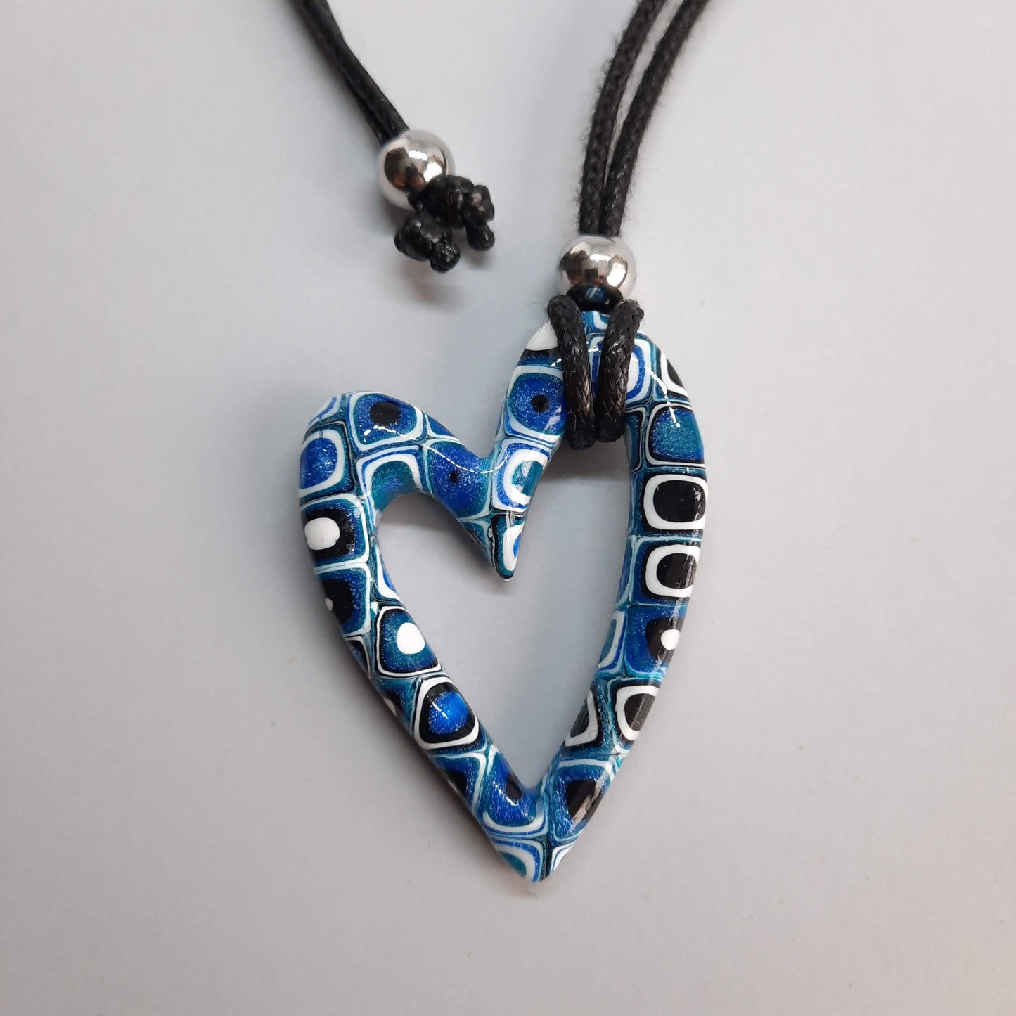 Colgante Corazón Hueco Mediano Pasión Azul