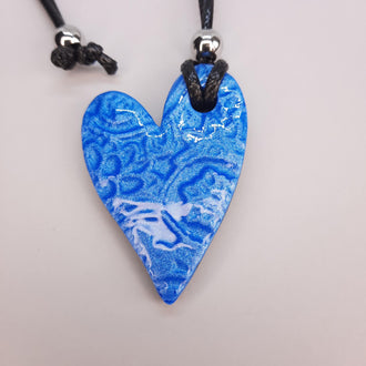 Colgante Corazón Pleno Mediano Azul