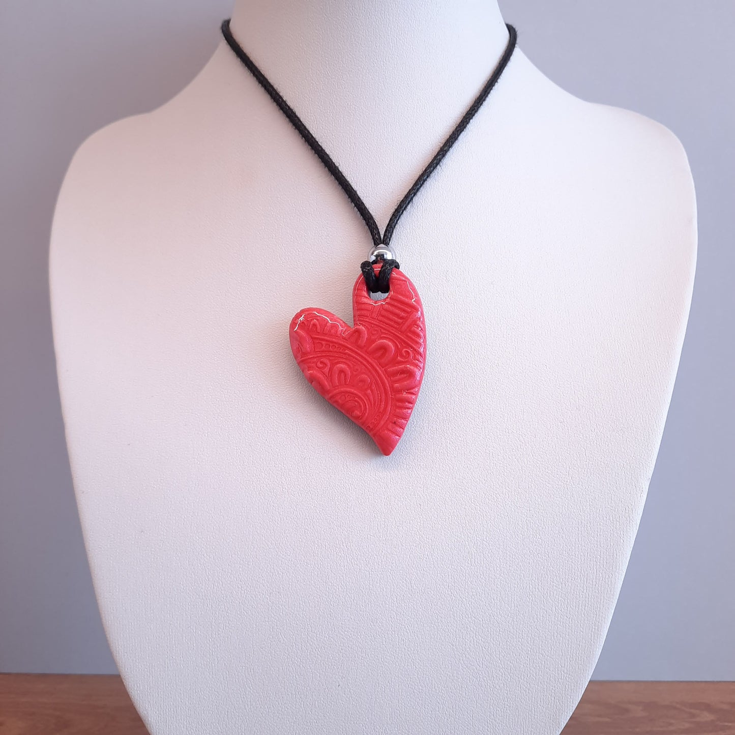 Colgante Corazón Pleno Mediano Rojo