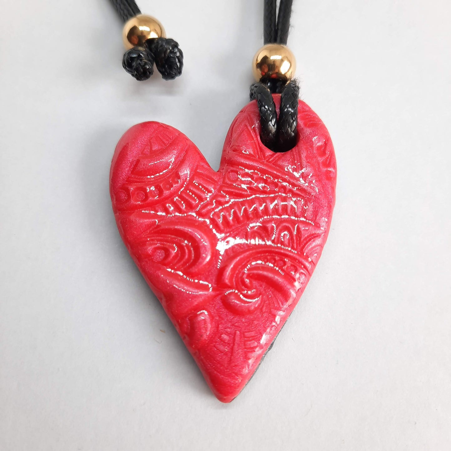 Colgante Corazón Pleno Mediano Rojo