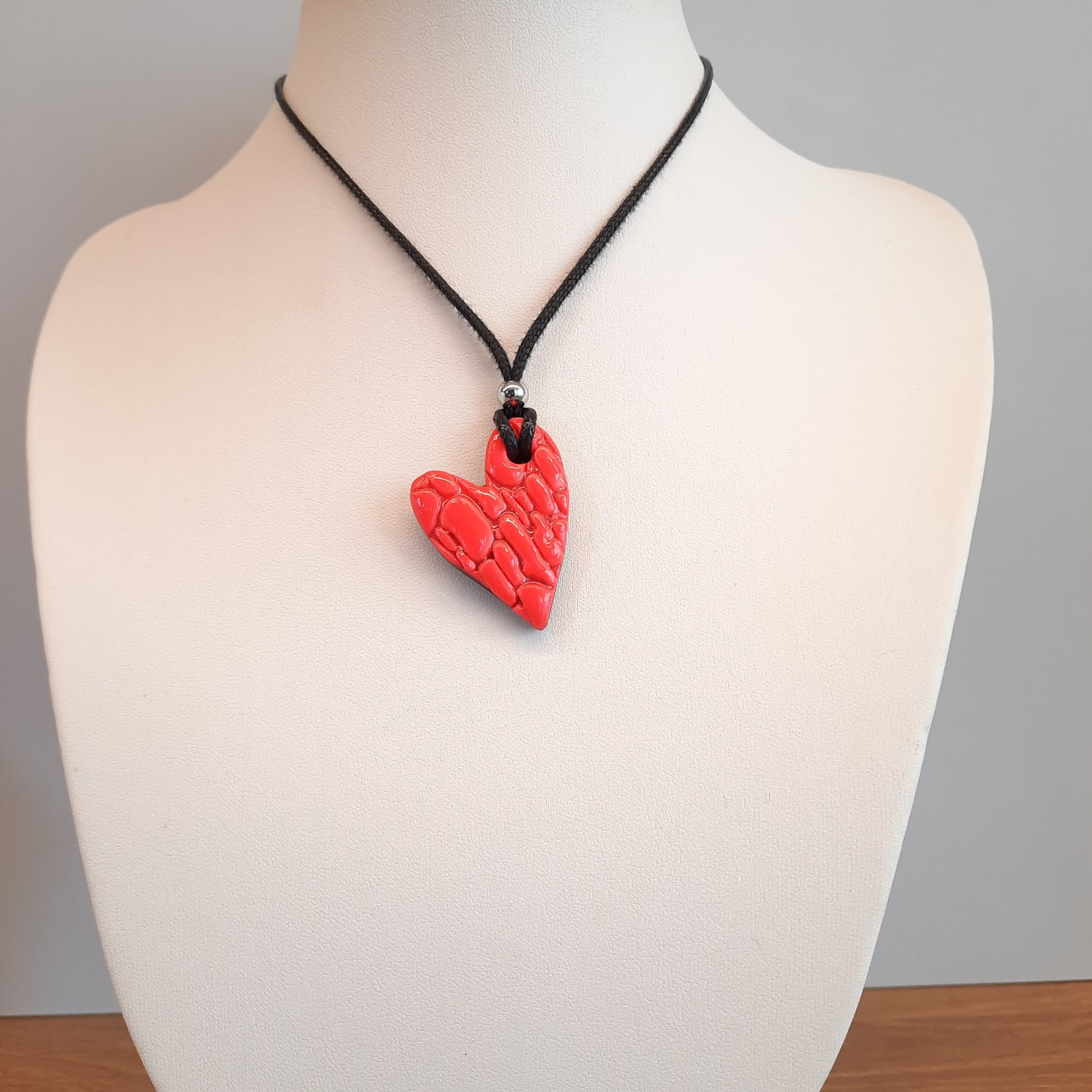 Colgante Corazón Pleno Pequeño Mediano Rosa Neon