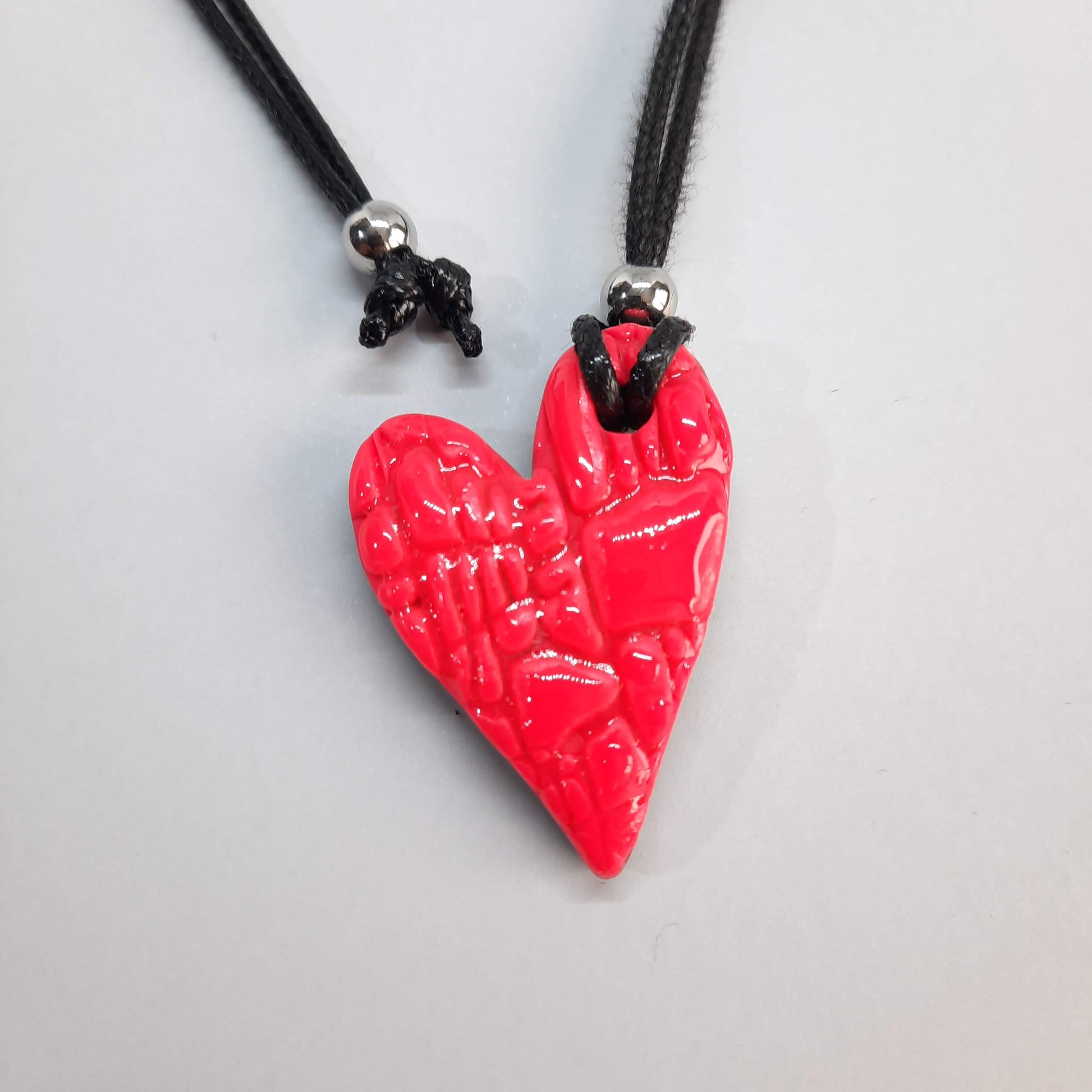 Colgante Corazón Pleno Pequeño Mediano Rosa Neon