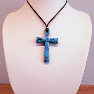 Colgante Cruz Turquesa